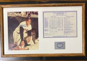 Autograph Willie Mays Authentic Plaque.